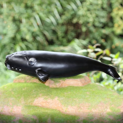 Gemini&Genius Right Whale Action Figure, Shark Animal Ocean Blackfish, Soft Rubber Ocean Whale Shark, Great for Kids Bath Swimming Beach and Cake Toppers Toys