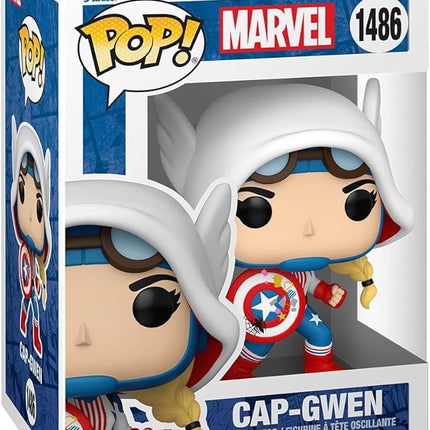 Funko Pop! Marvel: Spider-Gwen - Cap-Gwen - Marvel Comics - Collectable Vinyl Figure - Gift Idea - Official Merchandise - Toys for Kids & Adults - Model Figure for Collectors