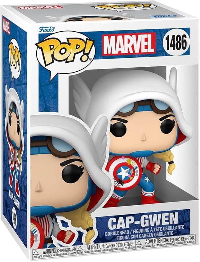 Funko Pop! Marvel: Spider-Gwen - Cap-Gwen - Marvel Comics - Collectable Vinyl Figure - Gift Idea - Official Merchandise - Toys for Kids & Adults - Model Figure for Collectors