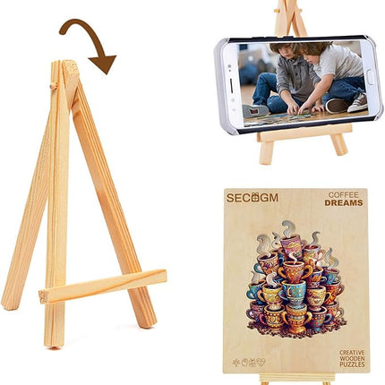 Wooden Puzzles for Adults - Coffee Dream Wood Puzzles Adult - Unique Animal Shape Wooden Jigsaw Puzzles for Adults - Birthday Gifts for Puzzle Lovers, Family (11.4 * 9.6in)