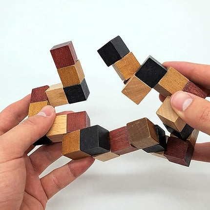 Wooden Brain Teaser Puzzles 6 Pack - 3D Brain Teasers for Adults & Kids - Educational and Fun Gift Ideas - Mind Puzzles for Adults