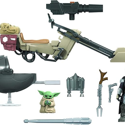 STAR WARS Mission Fleet Expedition Class The Mandalorian The Child Battle for The Bounty 2.5-Inch-Scale Figures and Vehicle, Kids Ages 4 and Up