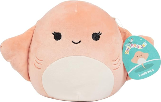 Squishmallows Original 8-Inch Ludovica The Stingray - Official Jazwares Plush - Collectible Soft Squishy Stingray Stuffed Animal Toy - Add to Your Squad - Gift for Kids, Girls & Boys