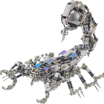 Adult 3D Metal Puzzle Giant Scorpion Model Kit 3D Metal Puzzle Mechanical Scorpion Block Difficulty DIY Assembly Kit - Men's High end Gift 1467pcs (Crusher - Scorpion)