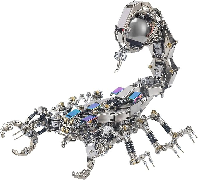 Adult 3D Metal Puzzle Giant Scorpion Model Kit 3D Metal Puzzle Mechanical Scorpion Block Difficulty DIY Assembly Kit - Men's High end Gift 1467pcs (Crusher - Scorpion)