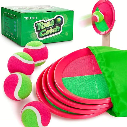 Toss and Catch Ball Set Upgraded - Kids Toys Outdoor Games for Whole Family - Water-Resistant Great for Beach Pool Yard Games - Classic Gift for Boys Girls 3 4 5 6 7 8 9 10 11 12+ Years Old