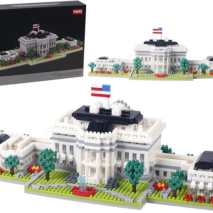 2000+ Micro Blocks White House Architecture Building Blocks,Creative Ideals Palace Decoration Collection, Perfect Present for 14+ Boys, Girls or Adults