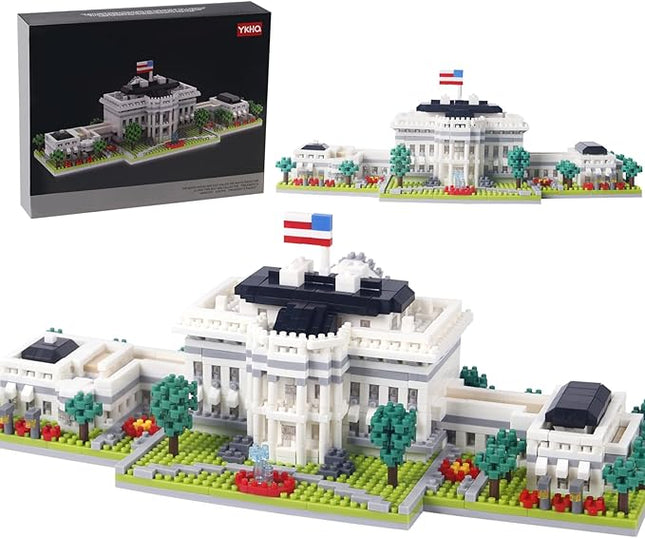 2000+ Micro Blocks White House Architecture Building Blocks,Creative Ideals Palace Decoration Collection, Perfect Present for 14+ Boys, Girls or Adults