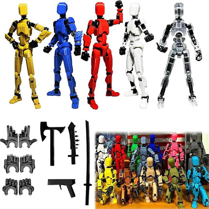 Assembly Completed Titan 13 Action Figure,2025 New Lucky Robot 13 Action Figures,3D Printed Action Figure,Nova 13 Figure Desktop Decorations Game Gifts (Assembly Required-5 PCS)