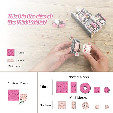 Street View Gift Shop Mini Building Blocks, MOC Creative Building Toys Cute Panda Animals Building Set for Girls 6-12, Simulation Architecture Construction Toy, Gift Idea for Kids Adults (938 PCS)