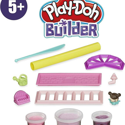 Play-Doh Builder Fairy House Toy Building Kit for Kids 5 Years and Up with 3 Non-Toxic Colors - Easy to Build DIY Craft Set