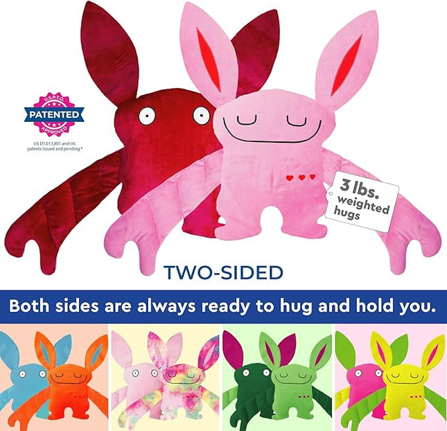 Weighted Plush Toy – Machine Washable Calming Stuffed Animal for Kids – Arms and Body are Weighted to Give a Realistic Hug – Soft Companion for Playtime, Naptime & Travel (Lucky)