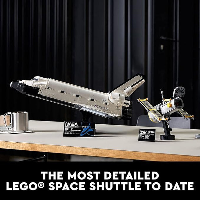 LEGO Icons NASA Space Shuttle Discovery Building Sets for Adults - Model Kits for Bookshelf or Office Decor, Ages 18+ Years - Gifts for Men & Women - 10283