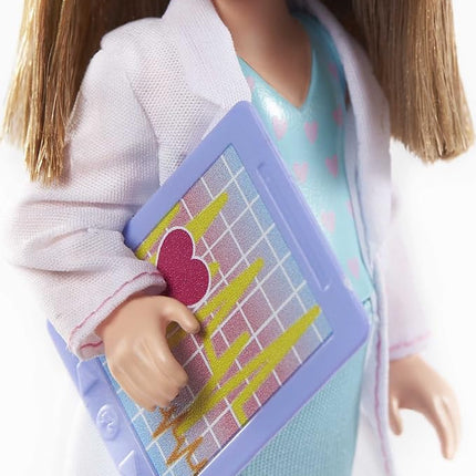 Barbie Playset with Brunette Chelsea Can Be Doctor Doll & Accessories Including Clipboard, Medical Tools & Bandage Stickers