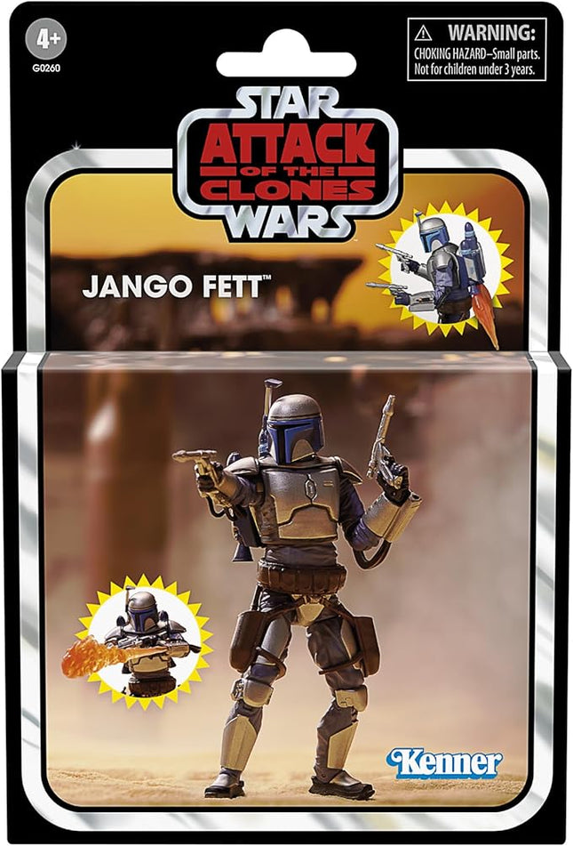 Star Wars The Vintage Collection, Jango Fett, Attack of The Clones, Deluxe Collectible Figure 3.75"