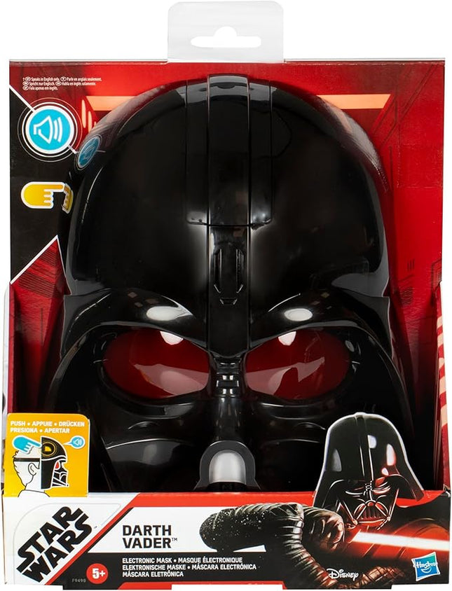 STAR WARS Darth Vader Electronic Mask with Phrases & Sound Effects, Costume for Kids, Toys for 5 Year Old Boys and Girls