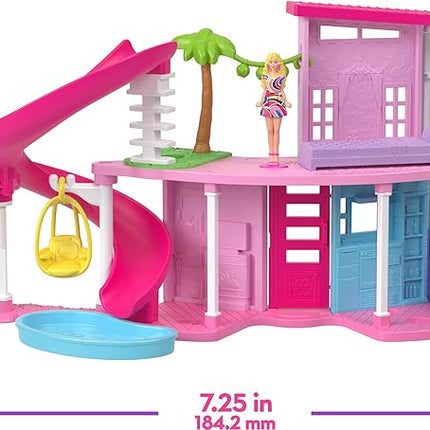 Barbie Mini Land DreamHouse & 3 Playsets with 4 1.5-Inch Dolls, Doll House Furniture & Accessories, Includes Pet Boutique, Hair Salon, & Supermarket
