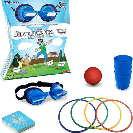 Vango The UpsideDownChallenge Game Backyard Edition for Kids & Family - Complete Fun Outdoor Challenges with Upside Down Goggles - for Game Night and Lawn Parties - Ages 8+