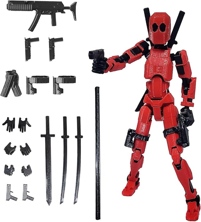 Assembly Completed T13 Action Figure, Titan 13 3D Printed Action Figure, 3D Printed Titan13, Assembled Dummy 13 Lucky 13 Toy Figure