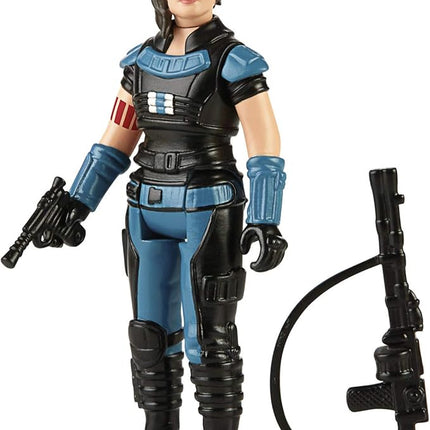 STAR WARS Retro Collection Cara Dune Toy 3.75-Inch-Scale The Mandalorian Action Figure with Accessories, Toys for Kids Ages 4 and Up, Blue