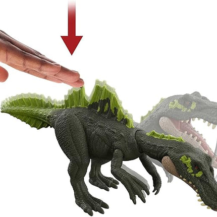 Mattel Jurassic World Dominion Roar Strikers Dinosaur Action Figure with Roaring Sound & Attack Action, Ichthyovenator Dino Toy Includes Downloadable App & AR