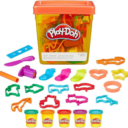 Play-Doh Fun Tub Set, 19 Accessories & Reusable Storage Container, Preschool Toys, Kids Arts & Crafts, Back to School Gifts, Ages 3+ (Amazon Exclusive)