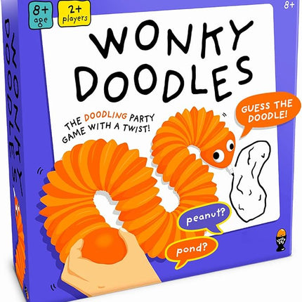 Lucky Egg Wonky Doodles – Hilarious Drawing Games for Family Game Night & Parties – Family Board Games for Adults with Wonky Doodler, 150 Word Cards & Whiteboard – Best Family Games for Ages 8+