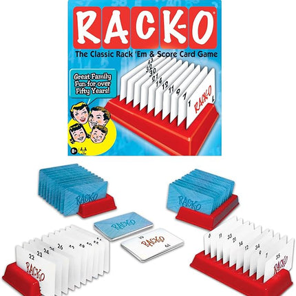 Winning Moves Rack-O Retro Game Games USA, Classic Tabletop Game Enjoyed by Families Since The 1950's! Ages 8+, 2-4 Players (6122)