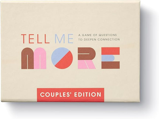 Tell Me More: Couples’ Edition – A Date Night Conversation Starter Game of 52 Questions to Deepen Your Connection with Your Partner