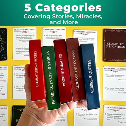 QUOKKA Rethink. Bible Trivia Game for Adults – 250 Bible Trivia Cards for Christians – Fun Christian Games for Adults & Family – Religious Gifts for Men and Women - 5 Categories to Check How Well You