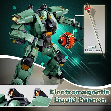 Transforming Robot Mech Building Block Sets, Compatible with Lego Mech, Destroy Warrior City Soldier Mech Model Action Mech Model Building Kit, Cool Creative Robots Toys Gift for Teens Boys, 542 PCS