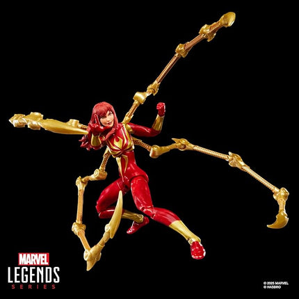 Spider-Man Marvel Legends Series Magic: The Gathering Mary Jane Watson (Iron Spider), 6-Inch Action Figure & Exclusive Foil Collectible Card Game Trading Card