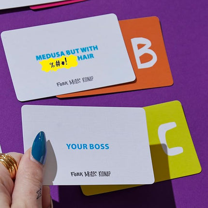 Hasbro Gaming Fork Milk Kidnap Game for Adults Only, an Adult Party Game of Questionable Choices, Ages 17+, for 3 to 10 Players, Hilarious NSFW Card Games