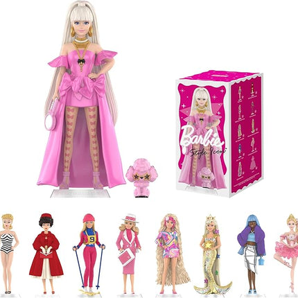 POP MART Barbie Style Icon Series Figures, Blind Box Figures, Random Design Action Figures Collectible Toys Home Decorations, Single Box