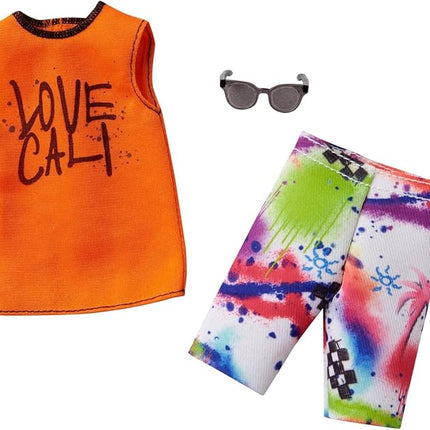 Barbie Ken Complete Look Love Cali Top and Spray Paint Shorts Fashion Pack