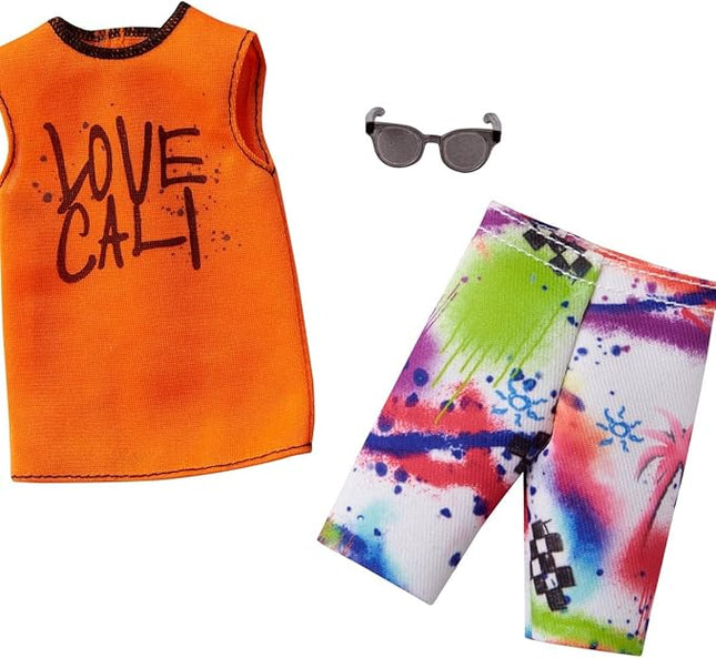 Barbie Ken Complete Look Love Cali Top and Spray Paint Shorts Fashion Pack