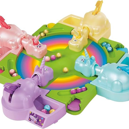 Hasbro Gaming Hungry Hippos Unicorn Edition Pre-School Board Game for Kids Ages 4 and Up; 2-4 Players (Amazon Exclusive)