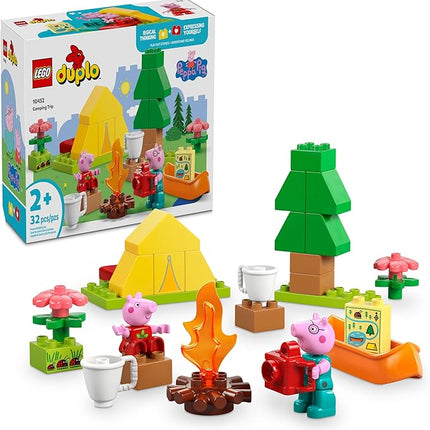 LEGO DUPLO Peppa Pig Camping Trip Toddler Learning Toy - Sensory Toy for Creative and Developmental Play - Fun Birthday Gift for Peppa Pig Fans, Kids, Girls, Boys, Ages 2+ - 10452