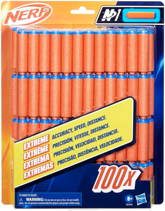 Nerf N Series N1 Darts, Includes 100 Darts, Compatible Only with Nerf N Series Blasters, Outdoor Games, Ages 8+ (Amazon Exclusive)