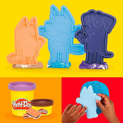 Play-Doh Bluey Goes Camping Playset with Campfire Themed Tools, Kids Arts and Crafts Toys for Girls and Boys 3 Years & Up (Amazon Exclusive)
