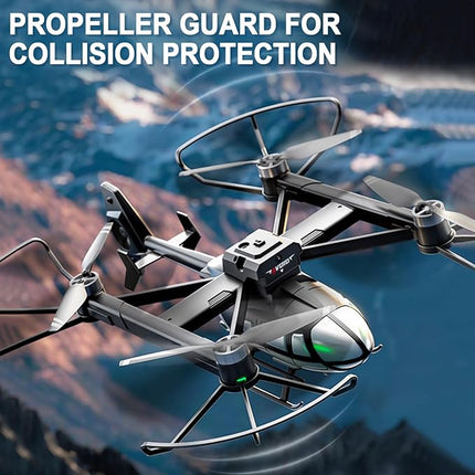 Camera Drone for Kids 8-12 & Adults, Beginner-Friendly Mini Drone with 360° Flips, One-Key Take Off/Landing, Headless Mode, 2 Batteries, RC Quadcopter Toys for Boys Girls