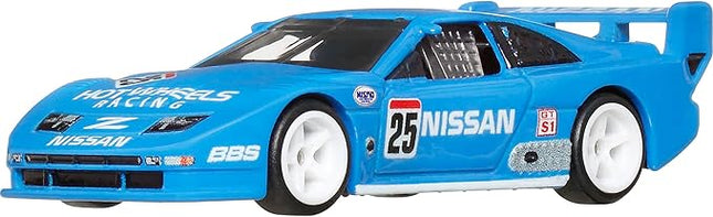 Hot Wheels Premium Car Culture Collectible Toy Car, 1:64 Scale Die-Cast Nissan 300GTX IMSA GTS, Silhouettes Vehicle with Real Riders Tires