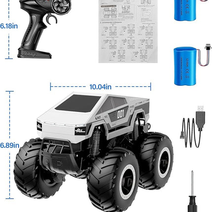 1:16 RC Truck Car, Remote Control Car Waterproof Monster Truck, 4WD Waterproof RC Trucks Toy RC Cars for All Terrain, Gift for Boys and Girls Aged 6-12