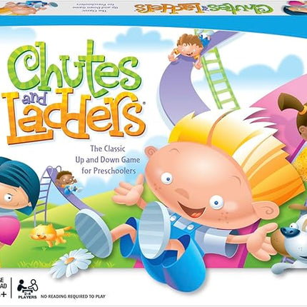 Hasbro Gaming Chutes and Ladders Board Game | 2 to 4 Players | Back to School Gifts for Kids | Preschool Classroom Games | Ages 3+ (Amazon Exclusive)