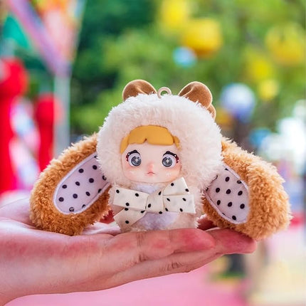 Nommi Blind Box, Cute Vinyl Plush Blind Box Figures,Nommi Baby Sweetheart Series Plush Doll, Kawaii Collectible Toys Figure Mystery Box for Gifts, Single Box (1 of 9 Possible Styles)