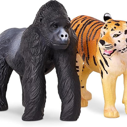Terra by Battat – Realistic Jungle Animal Figurines, Plastic Lion, Tiger & Gorilla Toys – Collectible Animal Toys for Kids & Toddlers, Pretend Play, Educational Toy 3+ Years