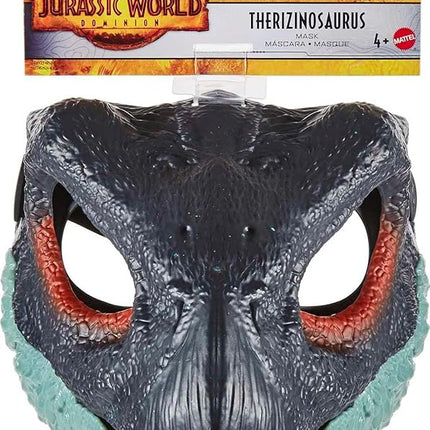 Mattel Jurassic World Dominion Dinosaur Mask, Therizinosaurus Dino Role-Play Toy & Costume Accessory with Opening Jaw & Movie-Inspired Design