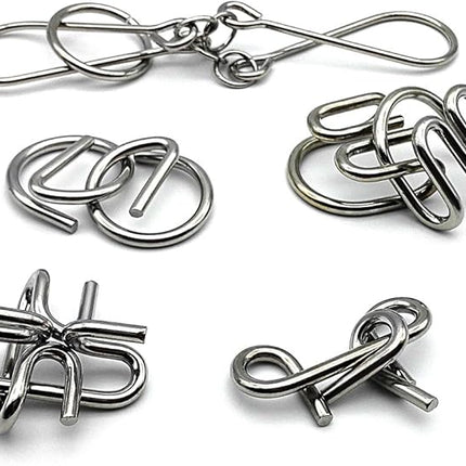 Zooshine 18 Sets Metal Brain Puzzles Teasers IQ Toys,Metal Puzzles Games for Adults Kids