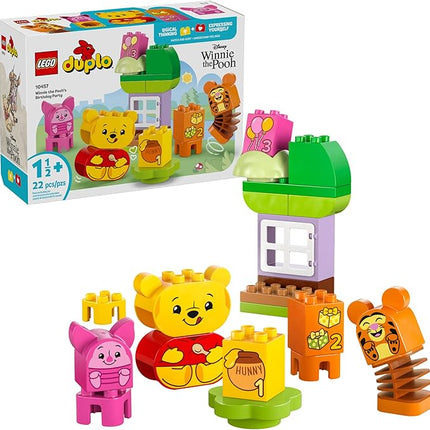 LEGO DUPLO Disney Winnie The Pooh’s Birthday Party Toddler Sensory Building Blocks - Learning & Education Toys for Preschool - Birthday Gifts for 1-3 Year Old Girls & Boys - 10457