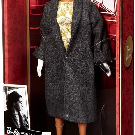 Barbie Inspiring Women Series Rosa Parks Collectible Doll, Wearing Fashion and Accessories, with Doll Stand and Certificate of Authenticity